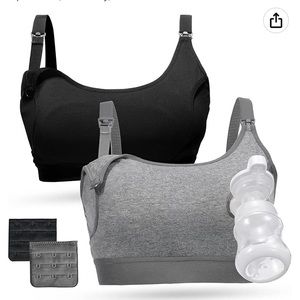 2- pack momcozy pumping/nursing bra hands free